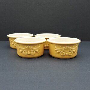 Pfaltzgraff Weir In Your Kitchen Fennel Ramekins Gold Dessert Dip Sauce Bowls